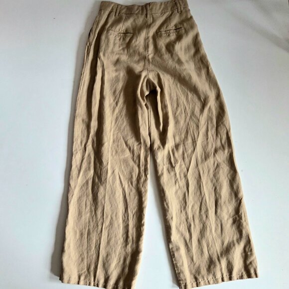 Wilfred high waisted wide leg linen bland pants - Picture 2 of 10